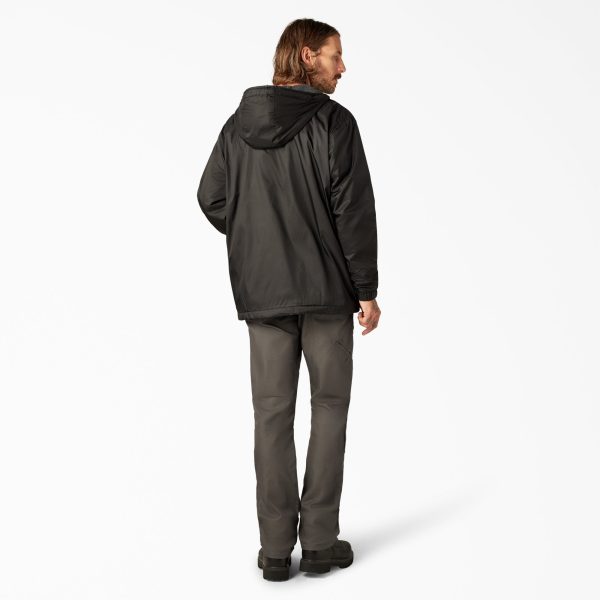 Fleece Lined Nylon Hooded Jacket - Image 6