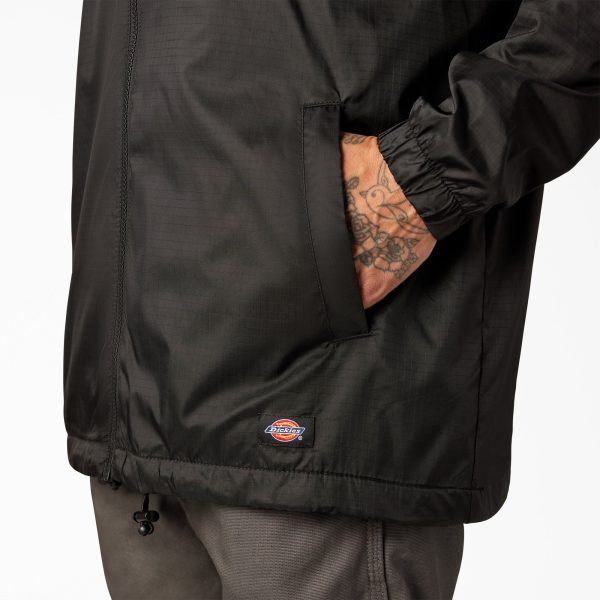 Fleece Lined Nylon Hooded Jacket - Image 9