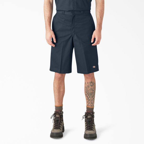 Loose Fit Flat Front Work Shorts. 13