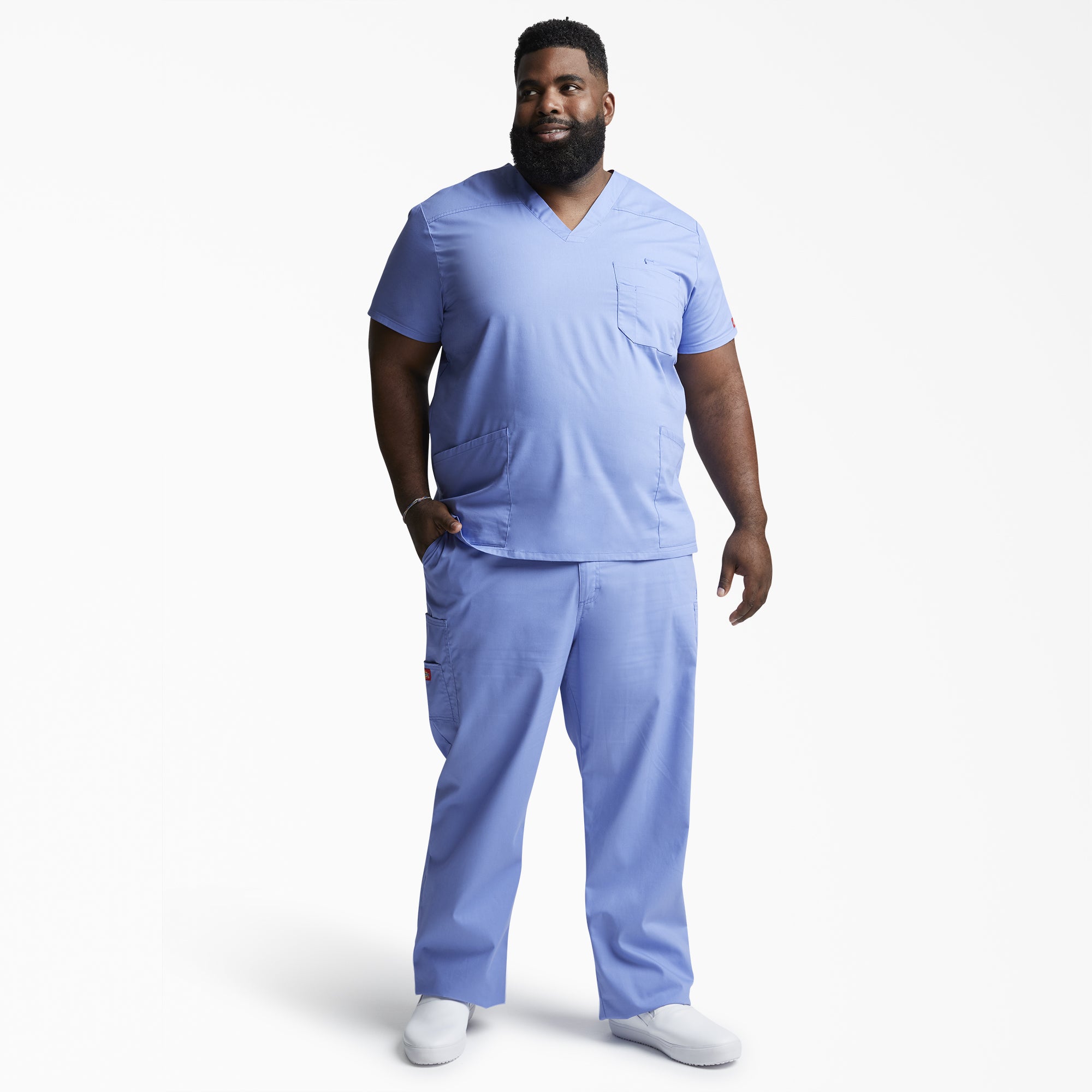 Men's EDS Signature V-Neck Scrub Top - Image 4