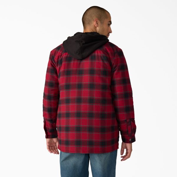 Water Repellent Flannel Hooded Shirt Jacket - Image 2