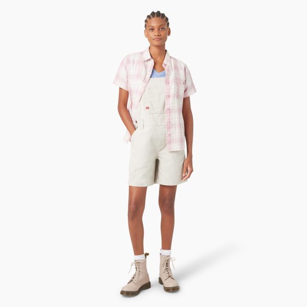 Women's Relaxed Fit Bib Shortalls. 7 - Image 5