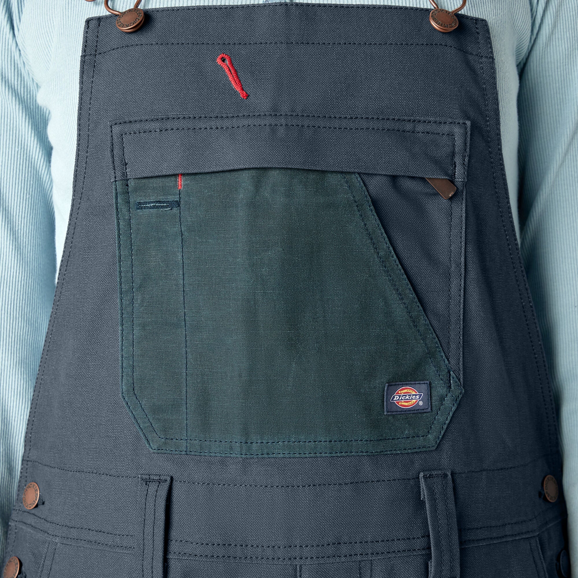 Women's Relaxed Fit Waxed Canvas Bib Overalls - Image 4