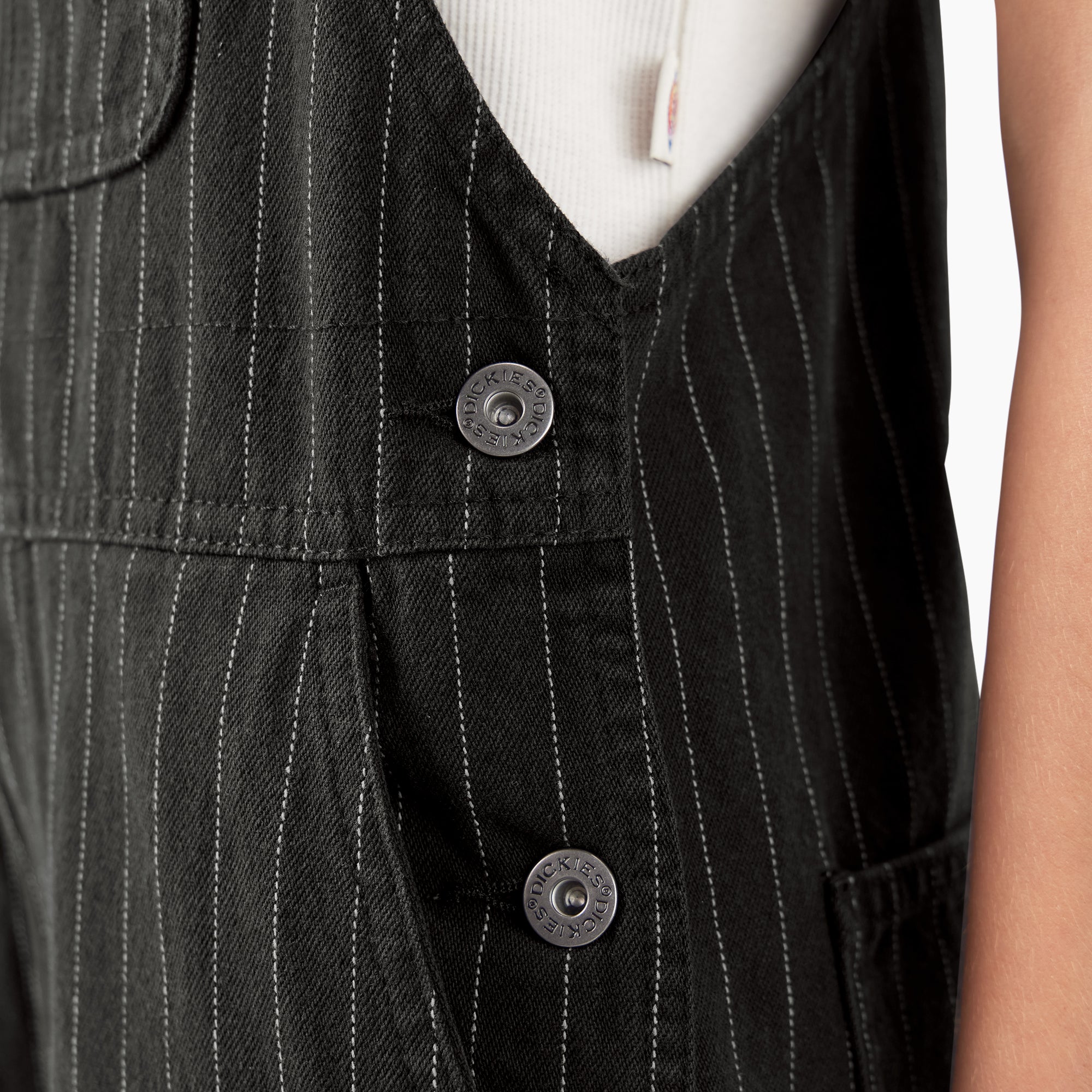 Women's Pinstripe Service Bib Overalls - Image 11