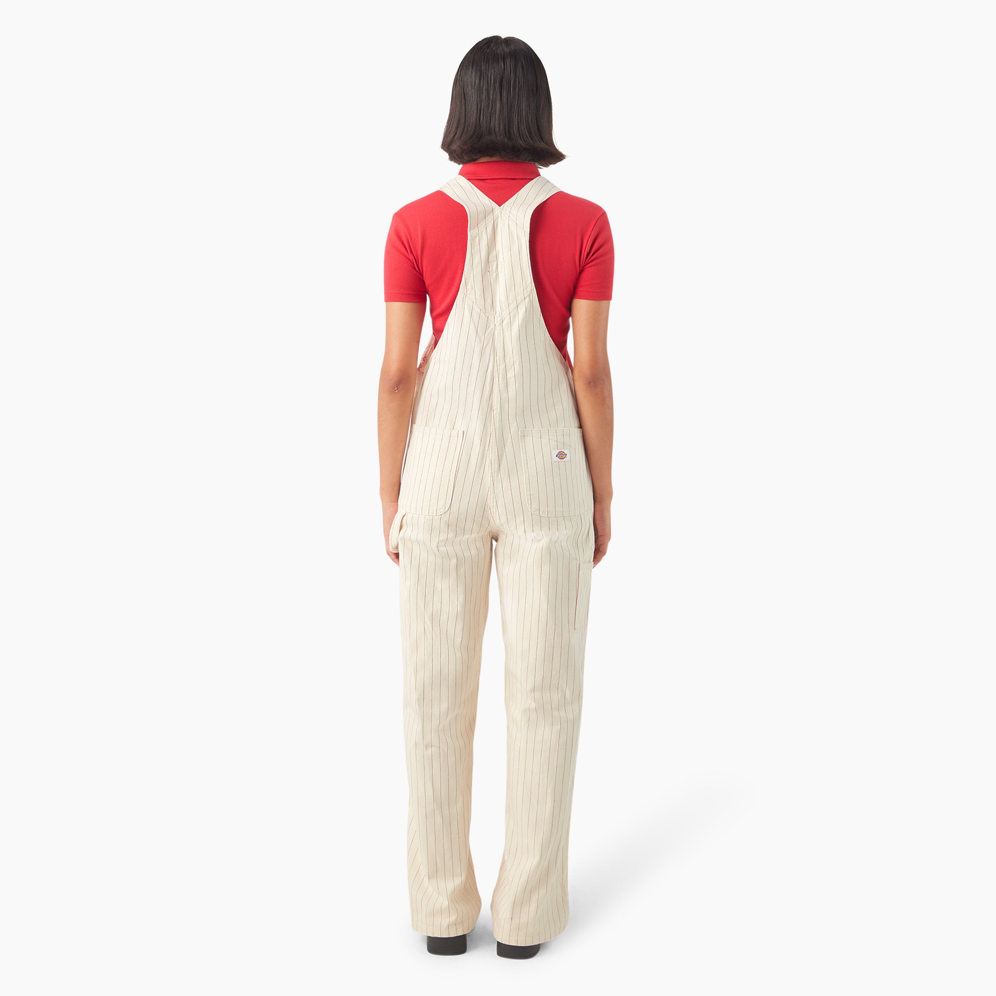 Women's Pinstripe Service Bib Overalls - Image 2