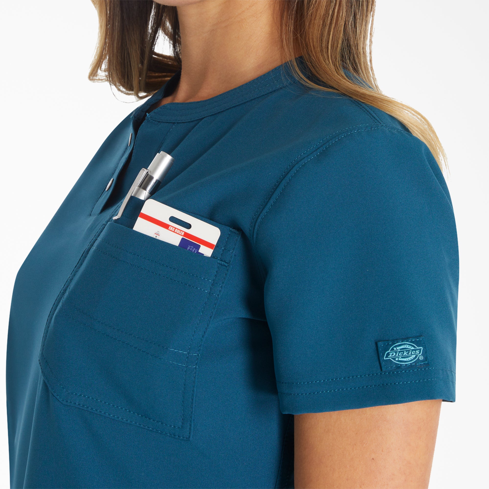 Women's EDS NXT Henley Scrub Top - Image 8