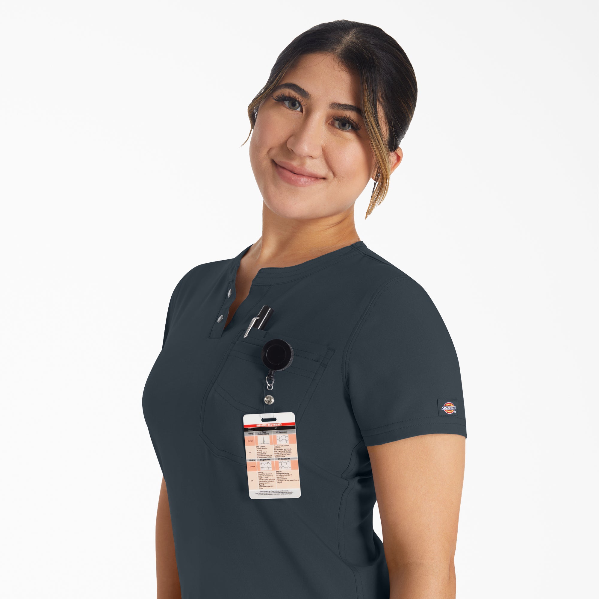 Women's EDS NXT Henley Scrub Top - Image 7
