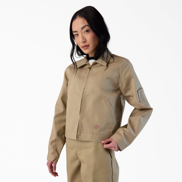 Women's Unlined Cropped Eisenhower Jacket - Image 4