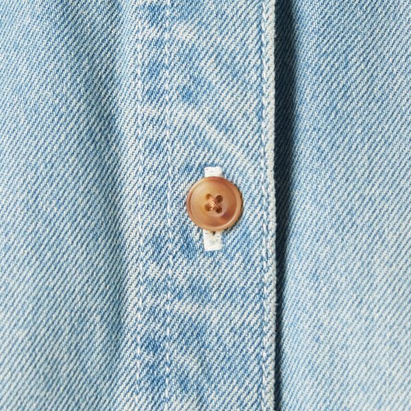 Women's Cropped Denim Work Shirt - Image 6