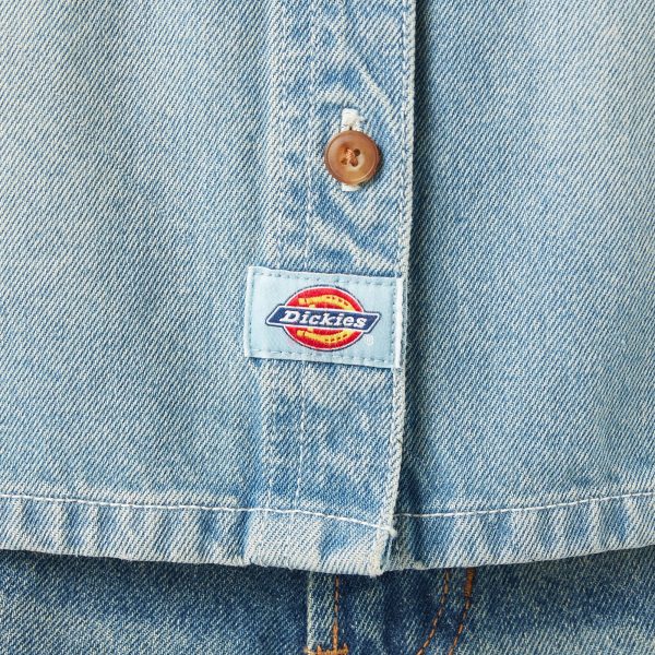 Women's Cropped Denim Work Shirt - Image 7