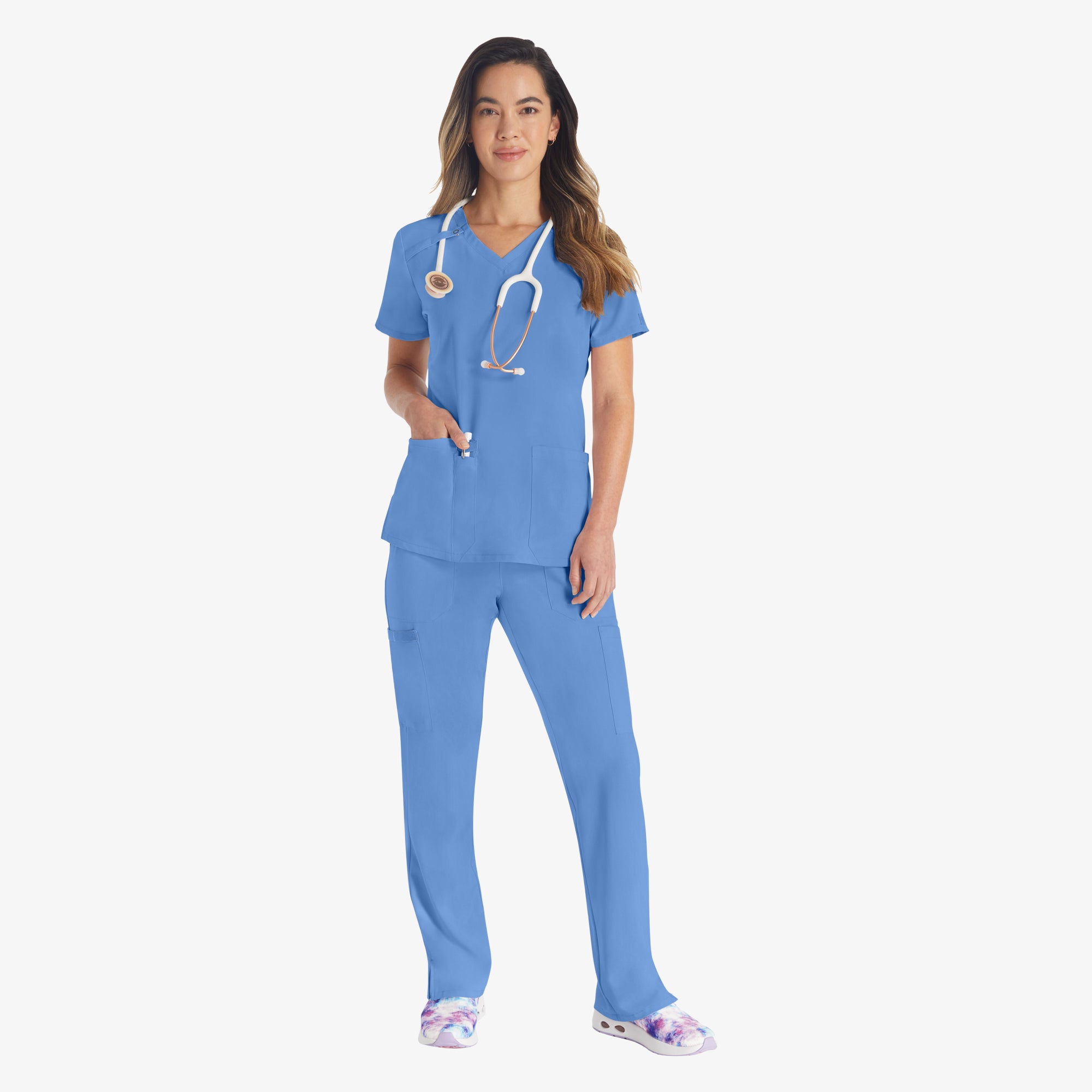 Women's EDS Essentials V-Neck Scrub Top - Image 5