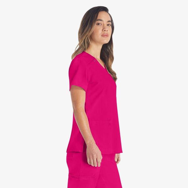 Women's EDS Essentials V-Neck Scrub Top - Image 4