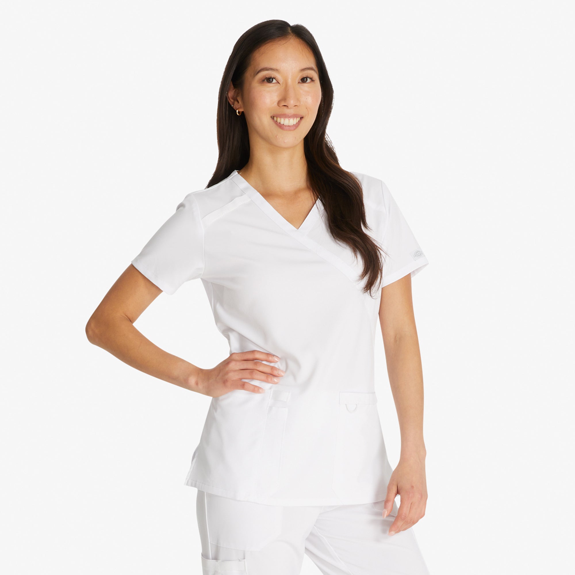 Women's EDS Essentials Mock Wrap Scrub Top - Image 5