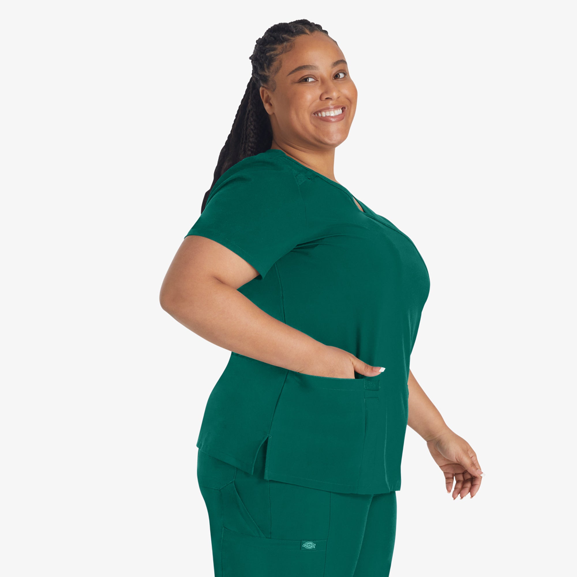 Women's EDS Essentials Mock Wrap Scrub Top - Image 4