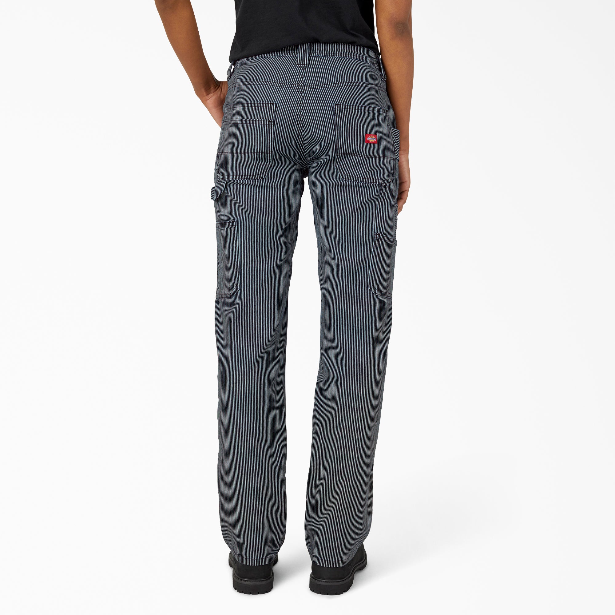 Women's FLEX Relaxed Fit Hickory Stripe Carpenter Pants - Image 2