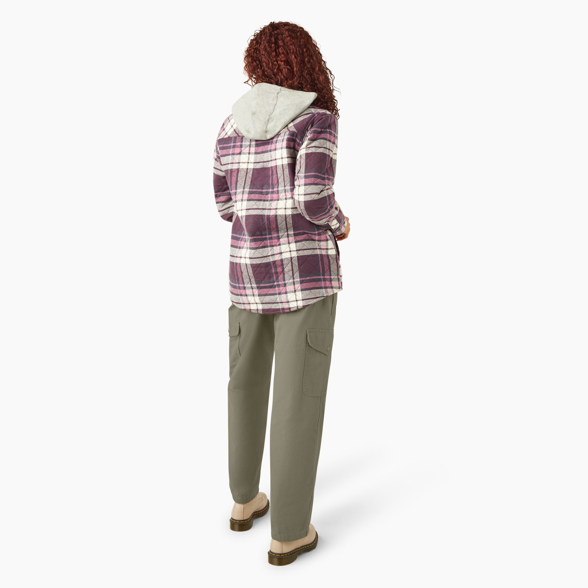 Women's Flannel Hooded Shirt Jacket - Image 6