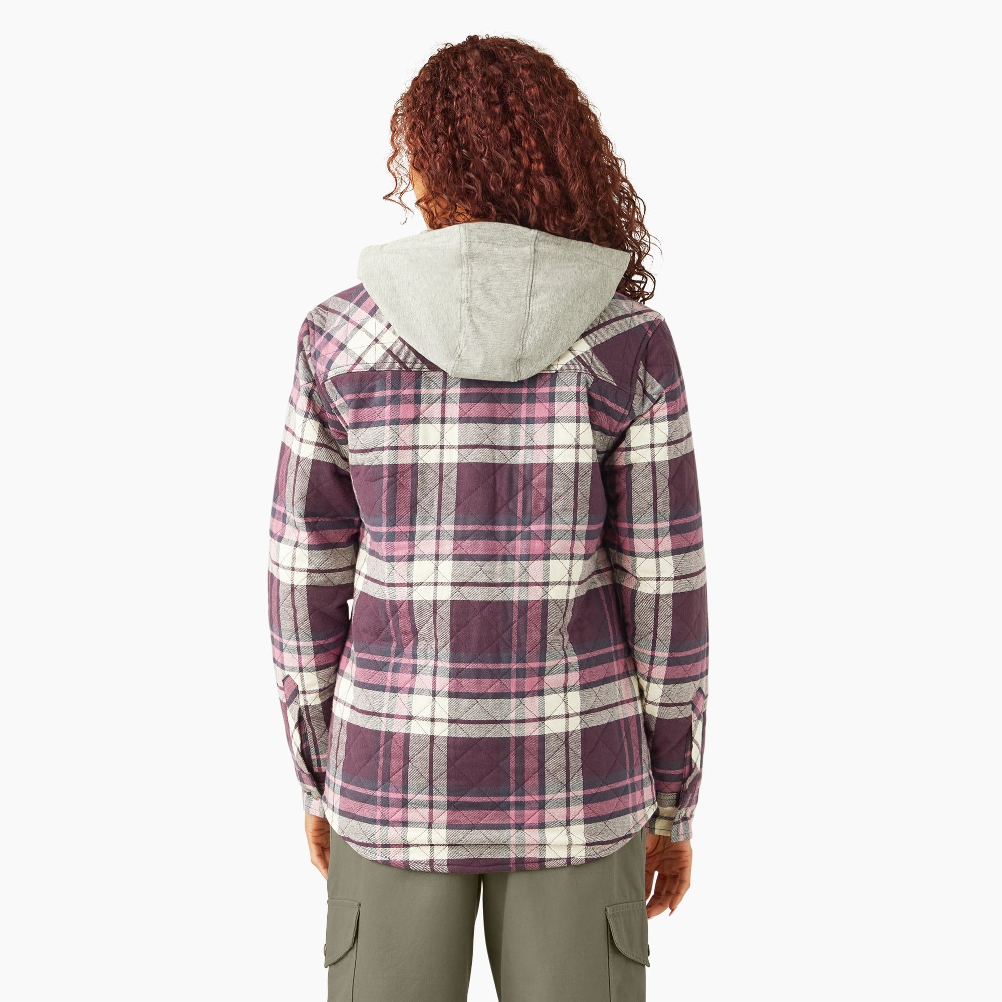 Women's Flannel Hooded Shirt Jacket - Image 2