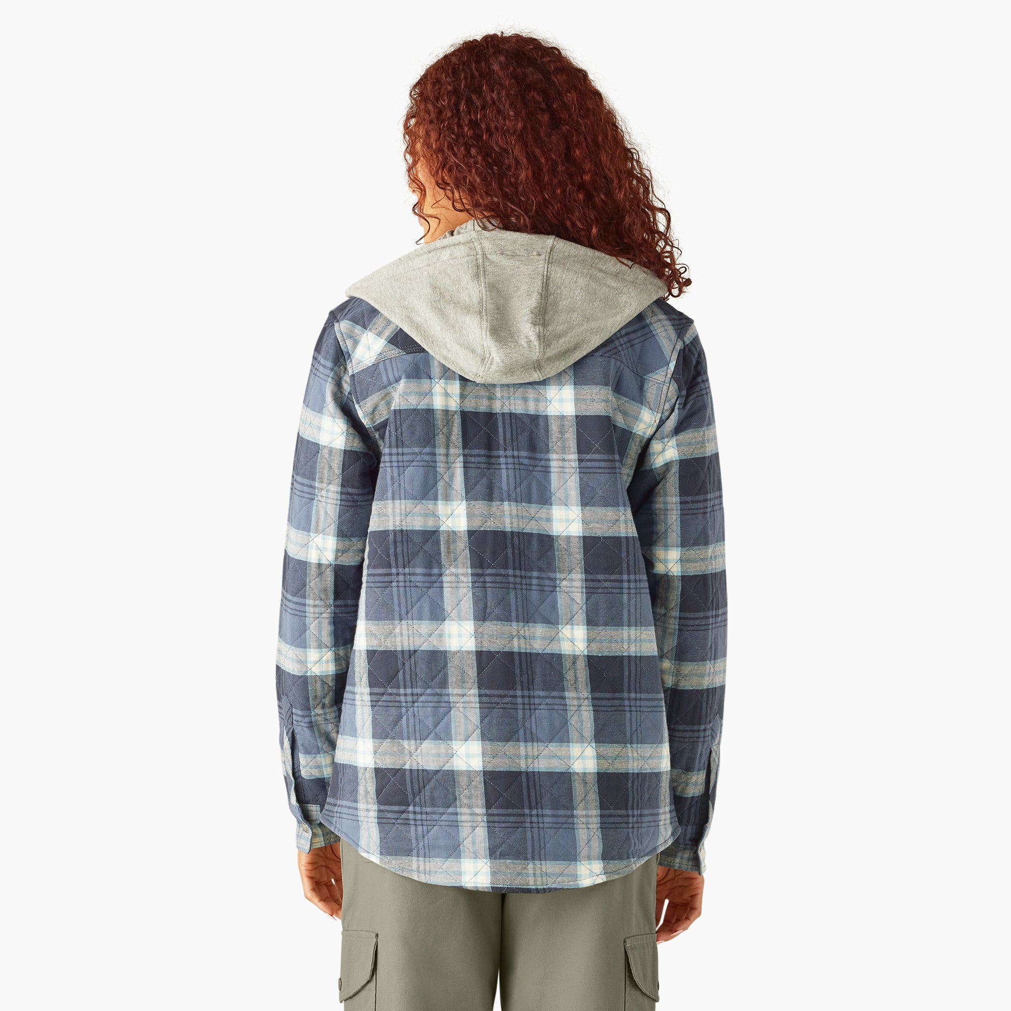 Women's Flannel Hooded Shirt Jacket - Image 2