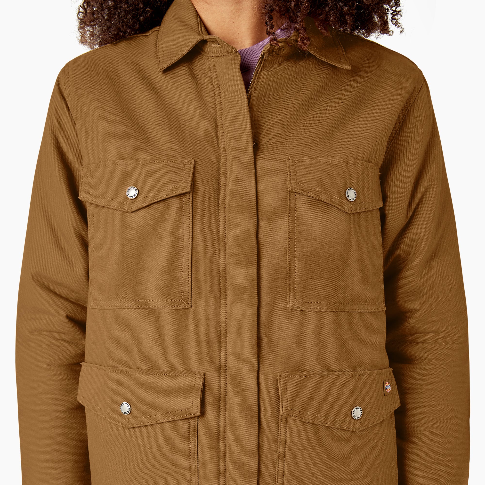 Women's Duck High Pile Fleece Lined Chore Coat - Image 7
