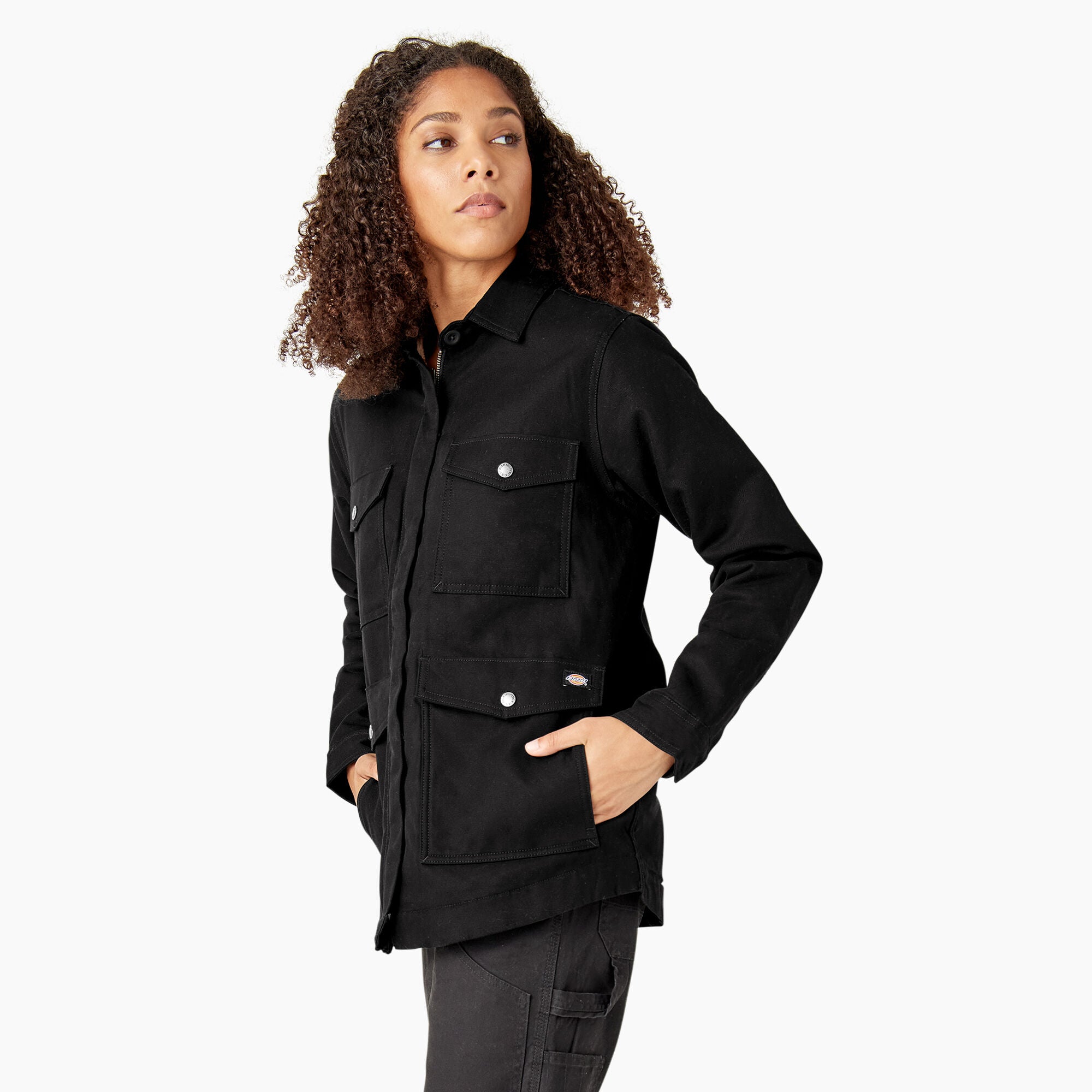 Women's Duck High Pile Fleece Lined Chore Coat - Image 3