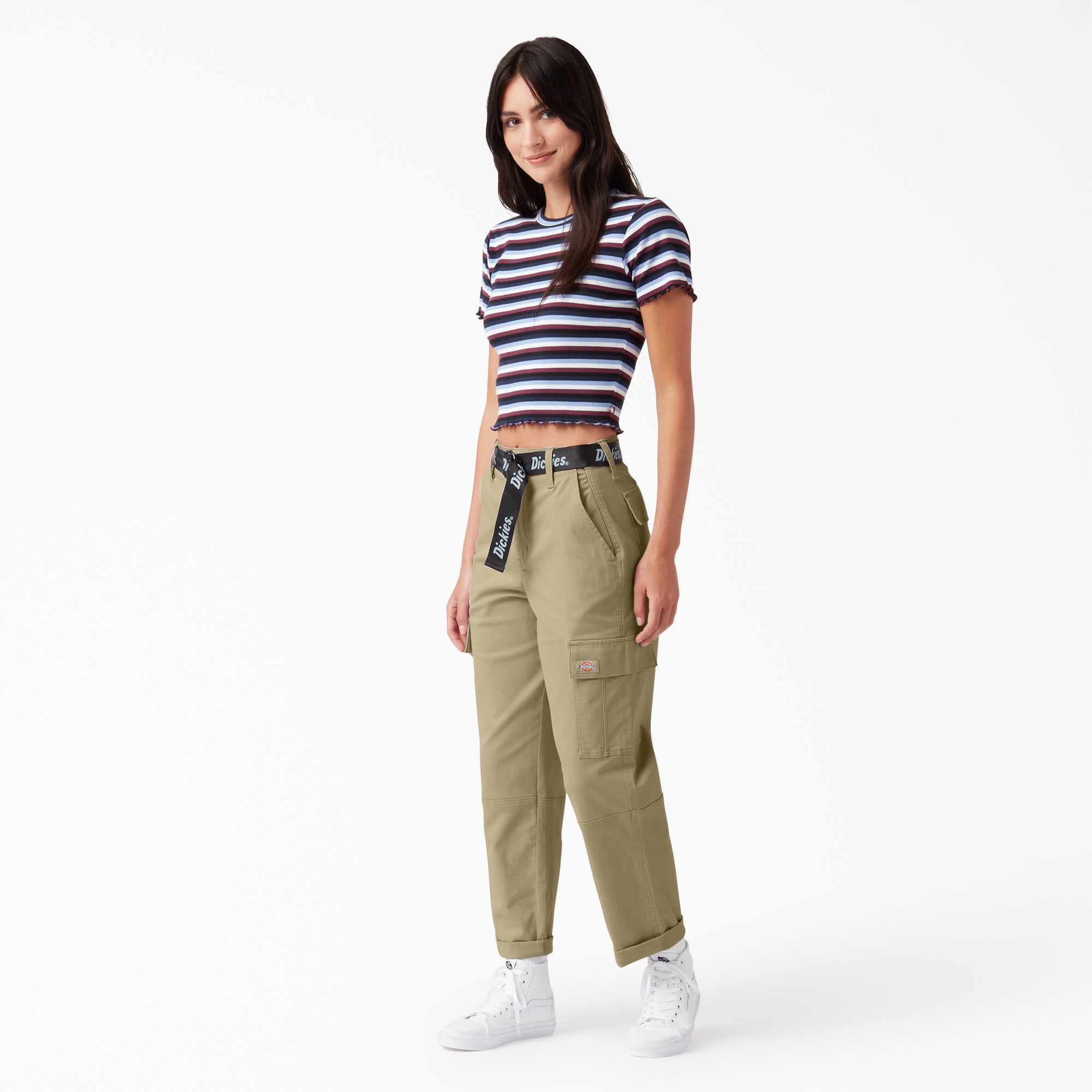 Women's Relaxed Fit Cropped Cargo Pants - Image 4