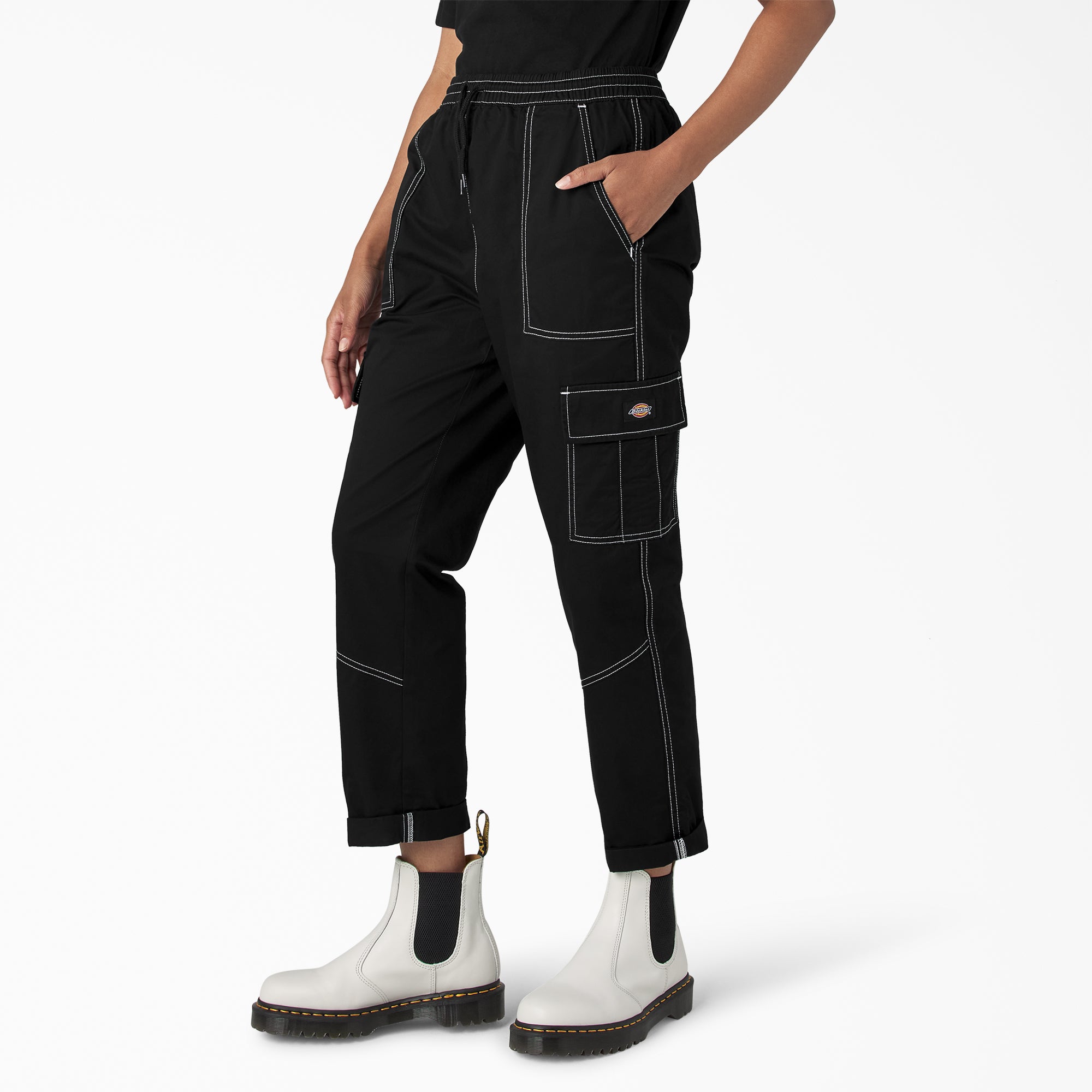 Women's Drawstring Cargo Pants - Image 13