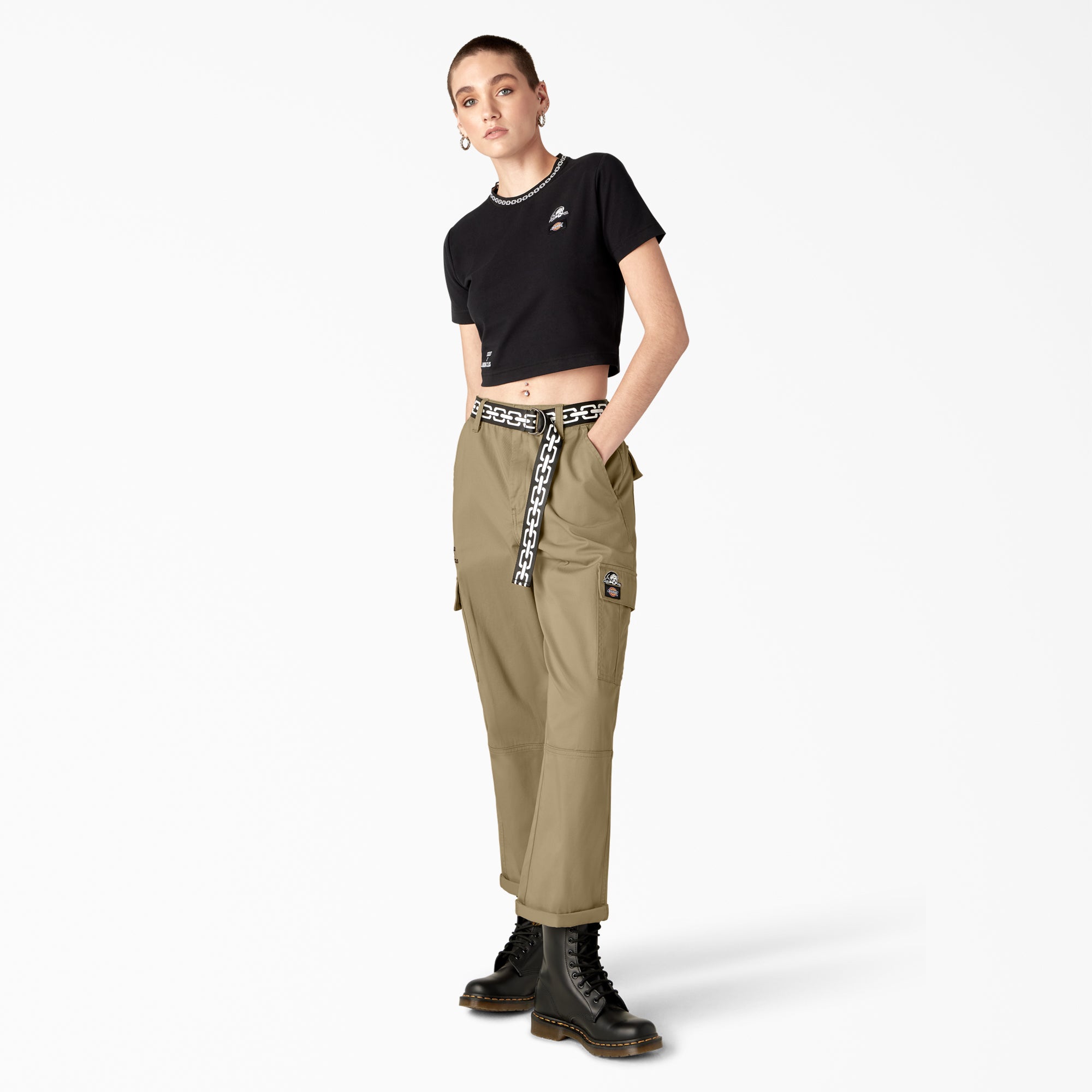 Dickies x Lurking Class Women's Relaxed Fit Cropped Cargo Pants - Image 4
