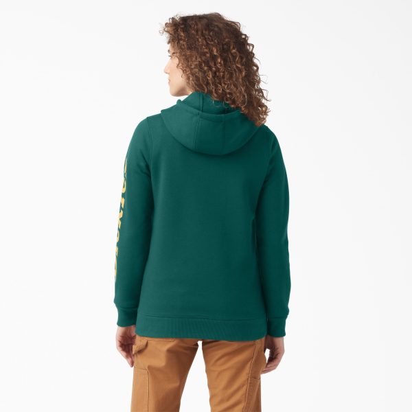 Women's Water Repellent Sleeve Logo Hoodie - Image 2