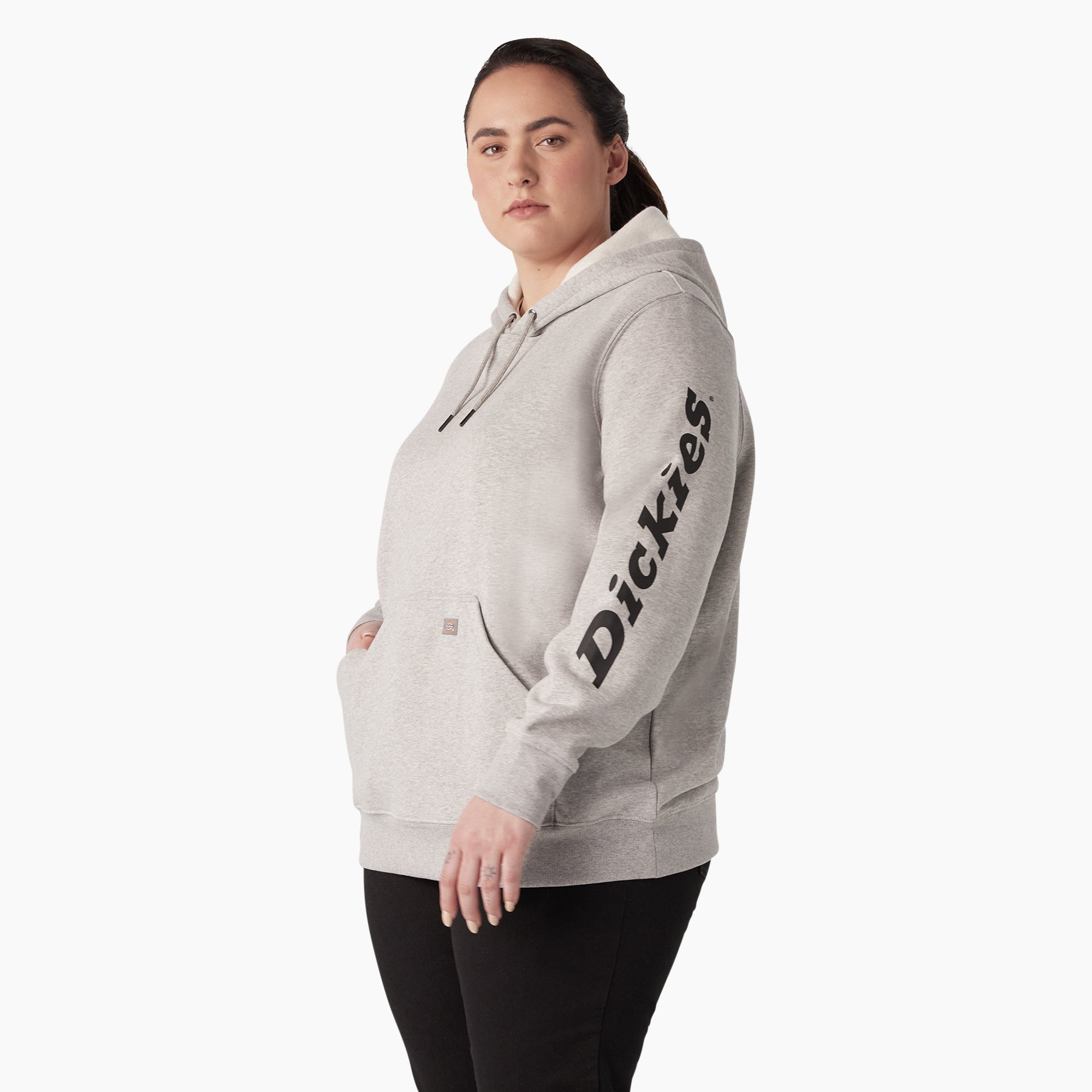 Women's Plus Water Repellent Sleeve Logo Hoodie - Image 3
