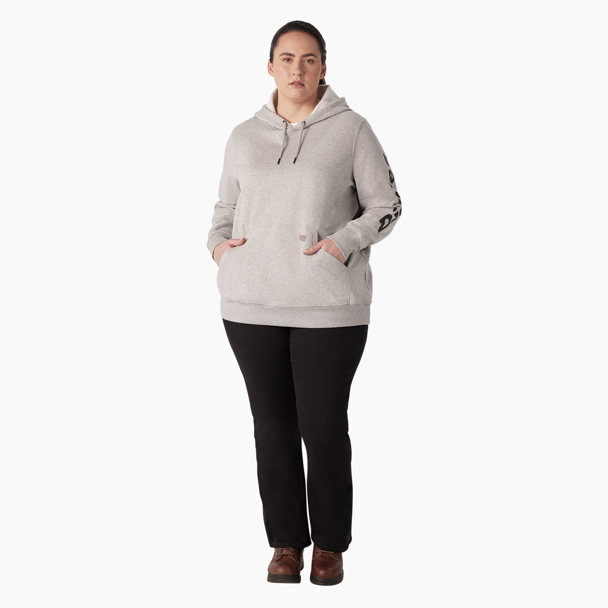Women's Plus Water Repellent Sleeve Logo Hoodie - Image 4