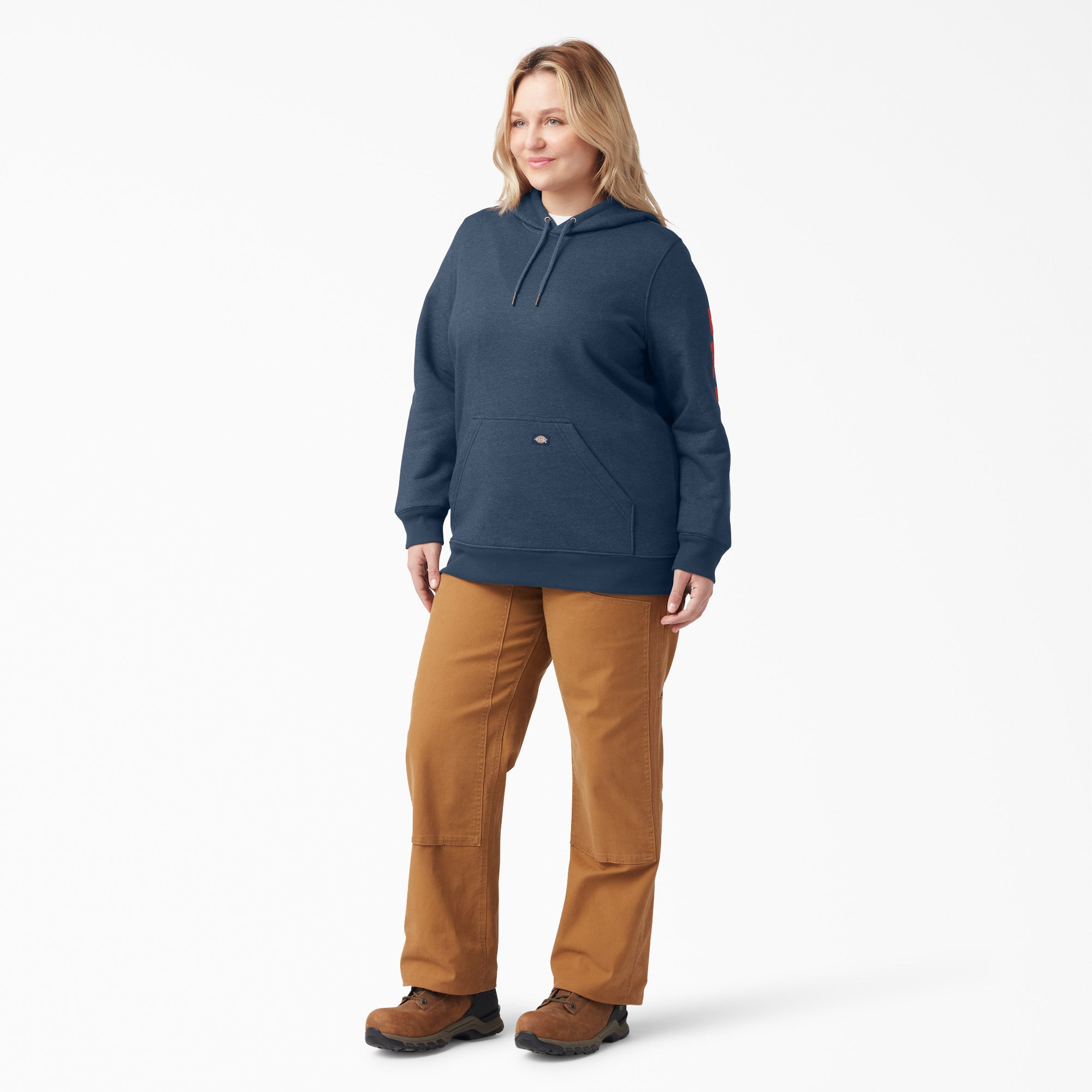 Women's Plus Water Repellent Sleeve Logo Hoodie - Image 4