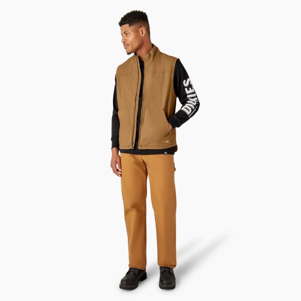 Duck Canvas High Pile Fleece Lined Vest - Image 5