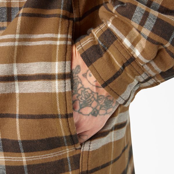 Water Repellent Fleece-Lined Flannel Shirt Jacket - Image 9