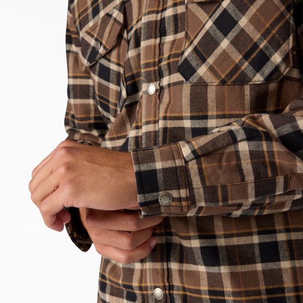 Water Repellent Fleece-Lined Flannel Shirt Jacket - Image 6