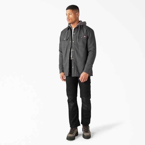 Water Repellent Duck Hooded Shirt Jacket - Image 4