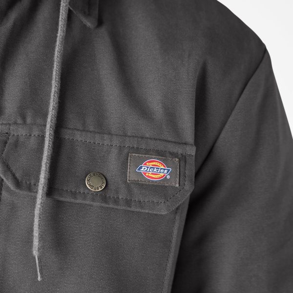 Water Repellent Duck Hooded Shirt Jacket - Image 9
