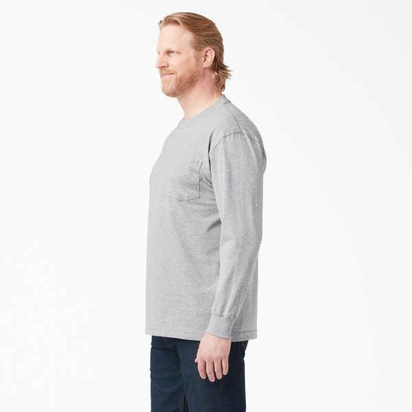 Heavyweight Long Sleeve Pocket T-Shirt - Image 3