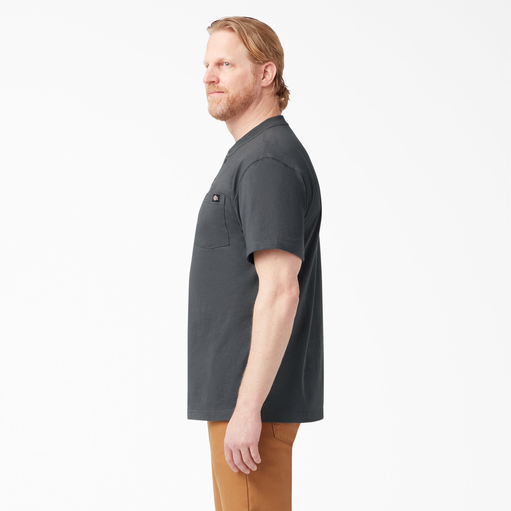 Heavyweight Short Sleeve Henley T-Shirt - Image 3