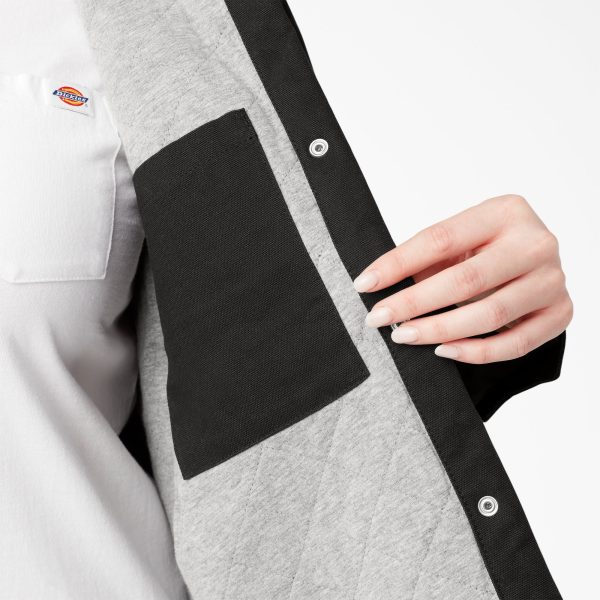 Women's Plus Duck Hooded Shirt Jacket - Image 5