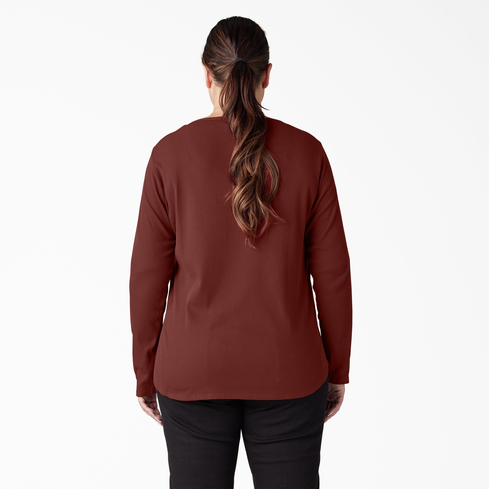 Women's Plus Henley Long Sleeve Shirt - Image 2