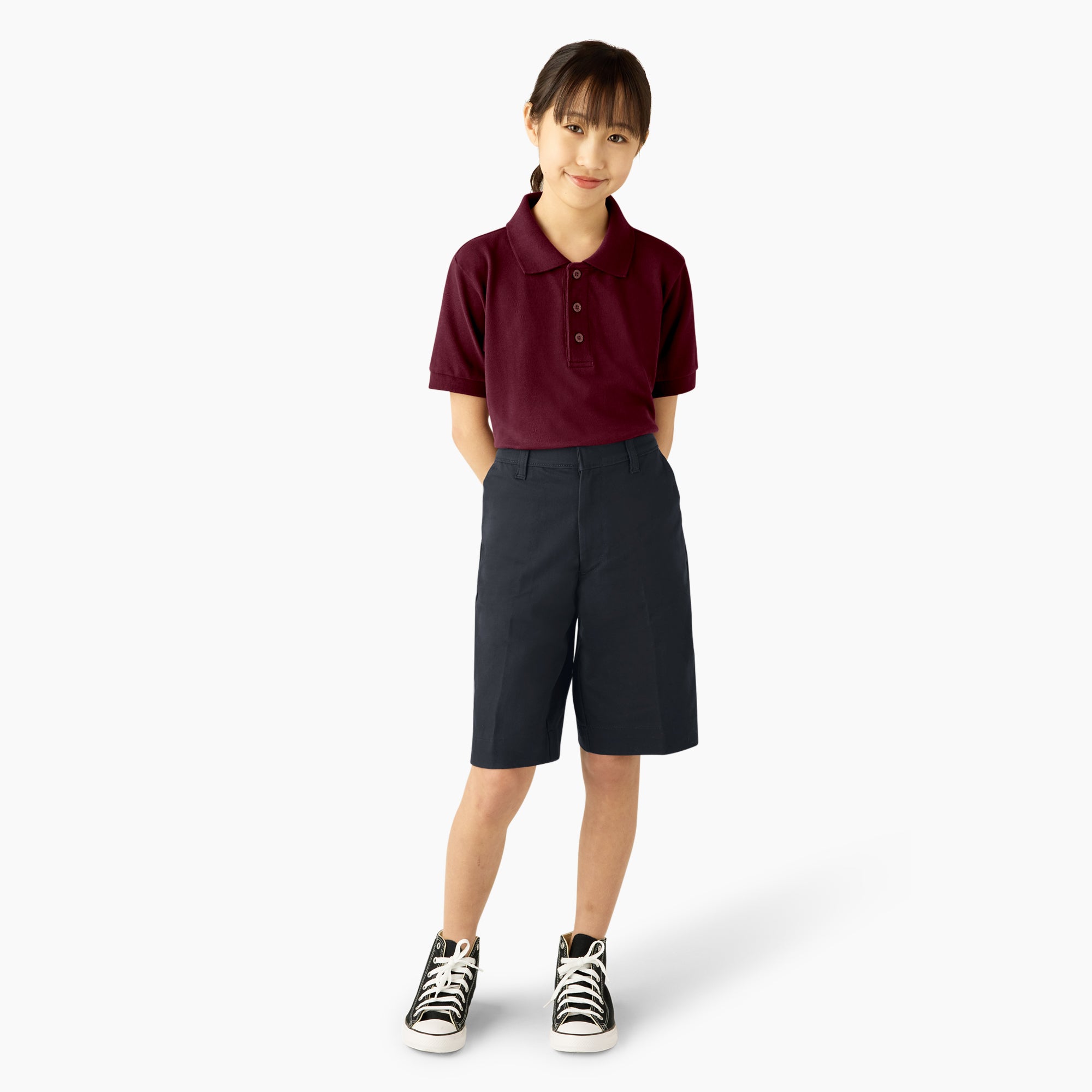 Girls' Classic Fit Bermuda Shorts. 4-20 - Image 4