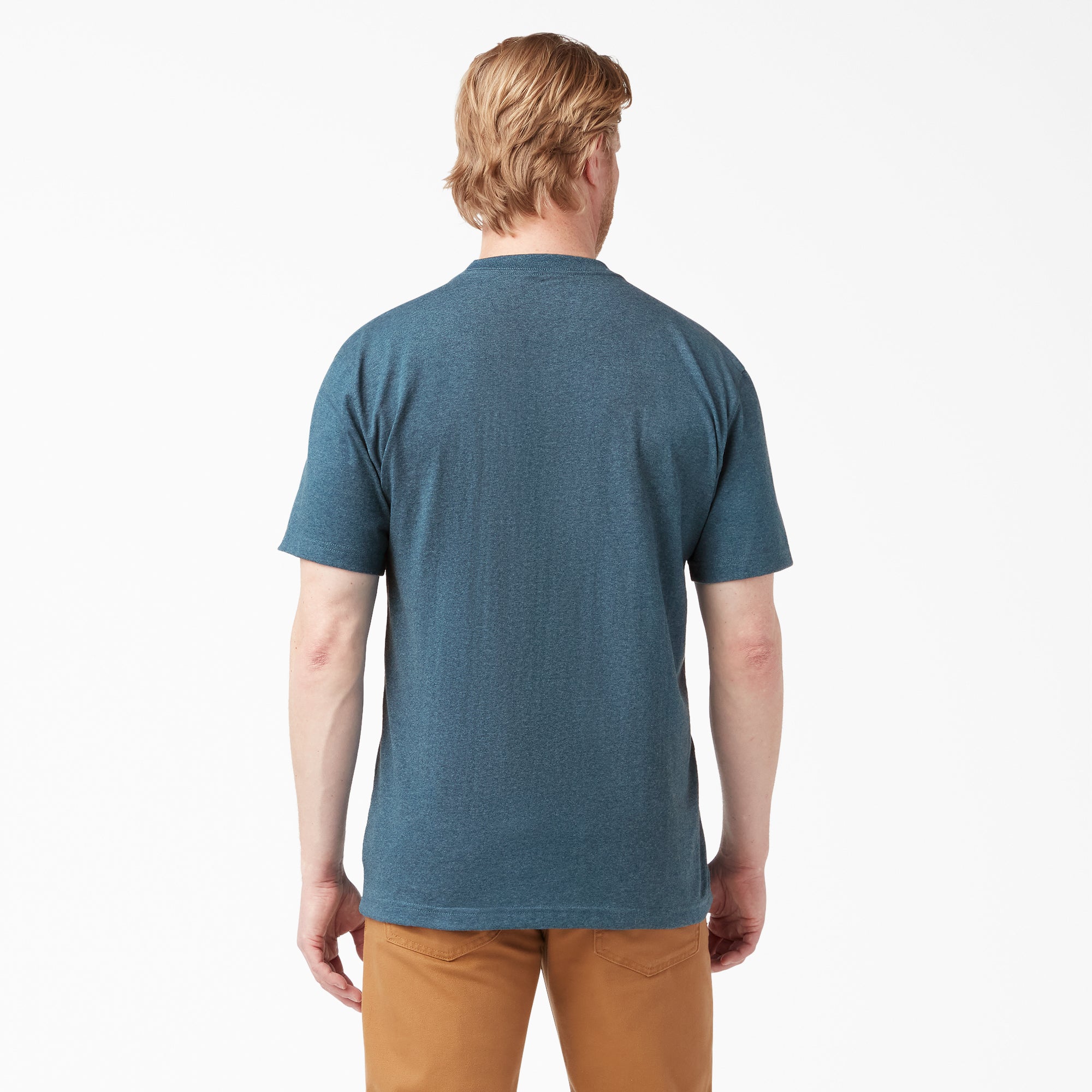 Heavyweight Heathered Short Sleeve Pocket T-Shirt - Image 2