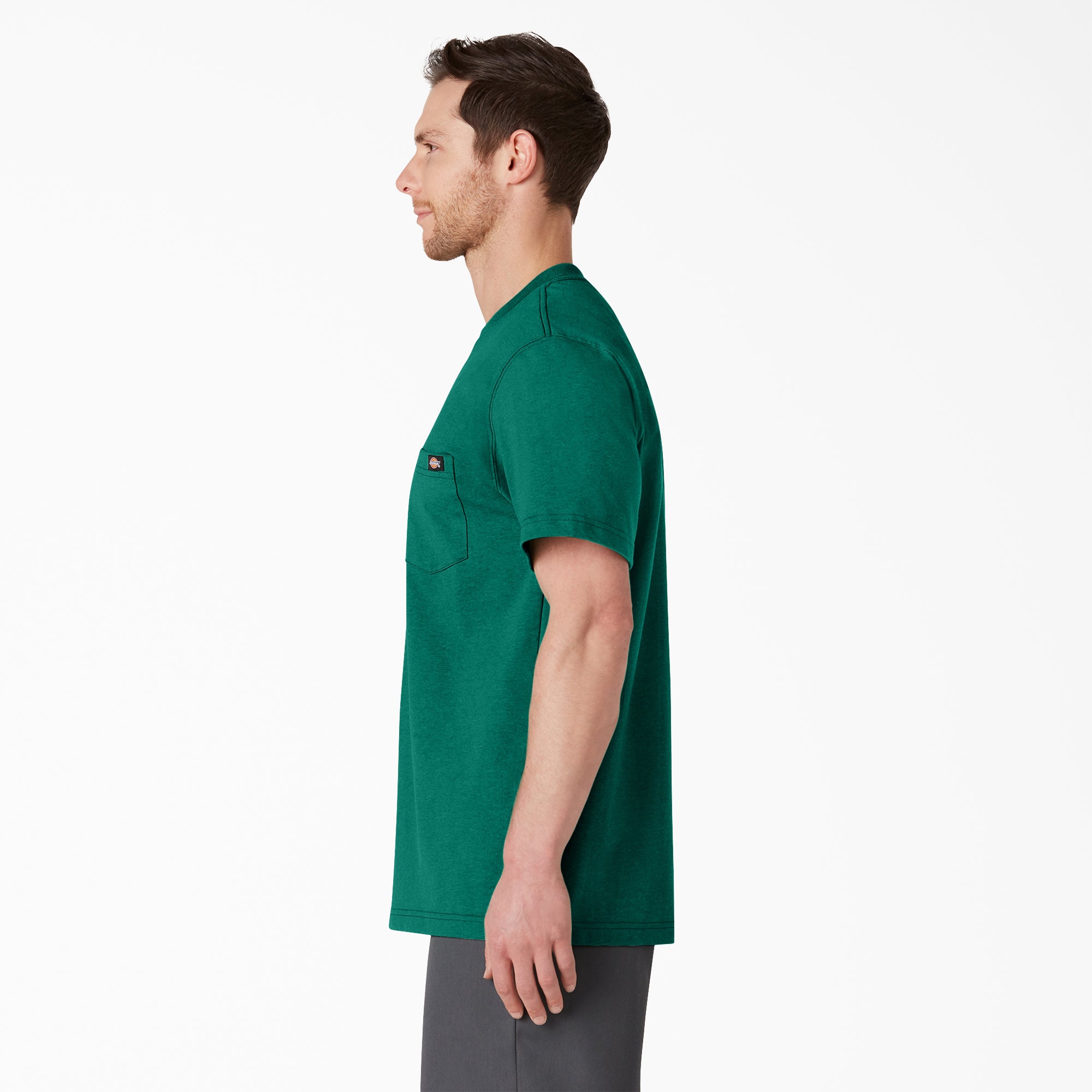 Heavyweight Heathered Short Sleeve Pocket T-Shirt - Image 3