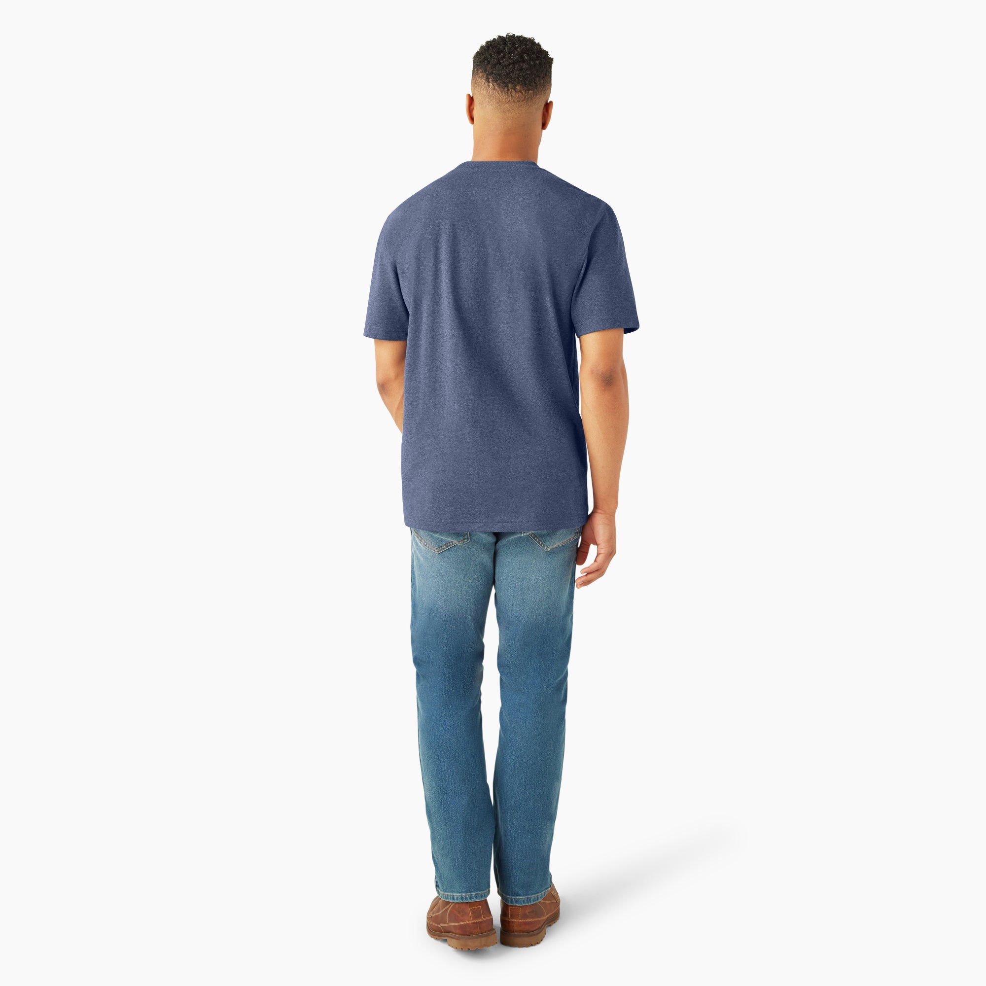 Heavyweight Heathered Short Sleeve Pocket T-Shirt - Image 5