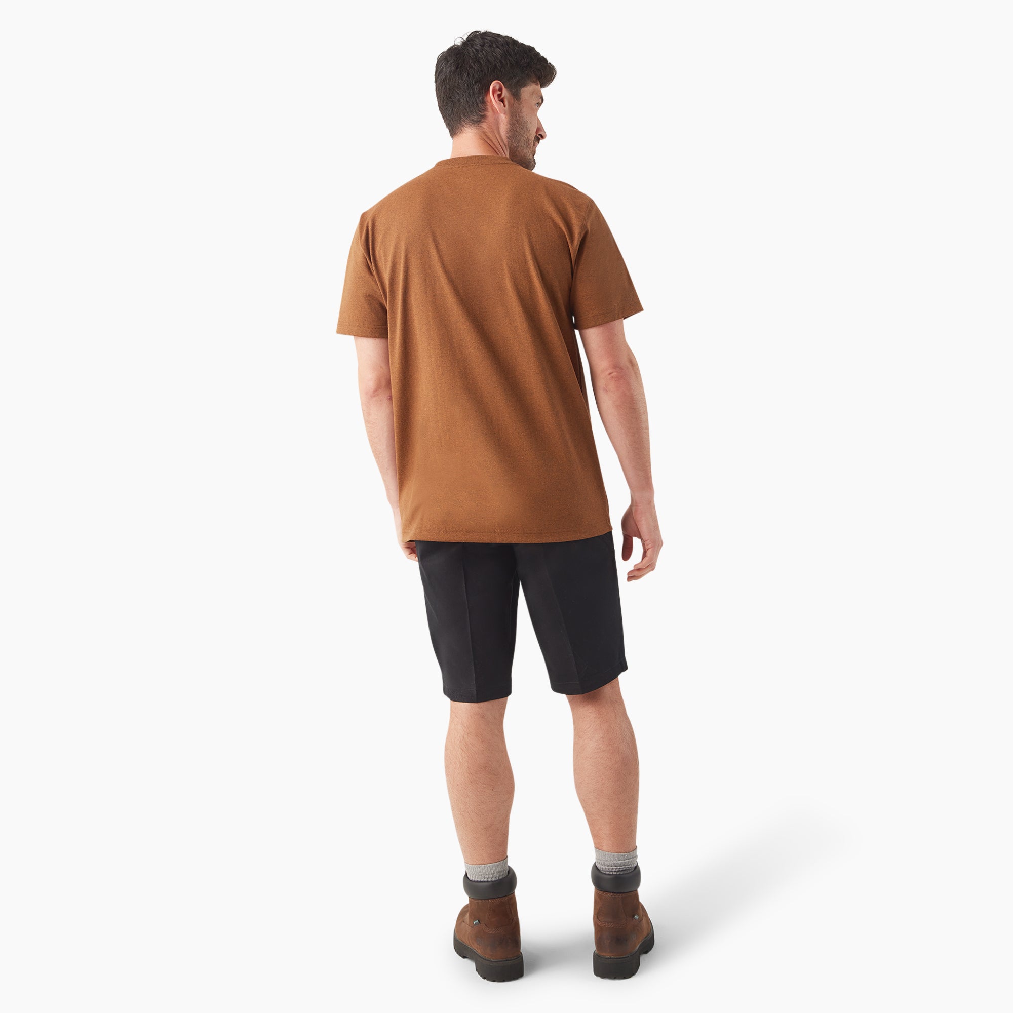 Heavyweight Heathered Short Sleeve Pocket T-Shirt - Image 5
